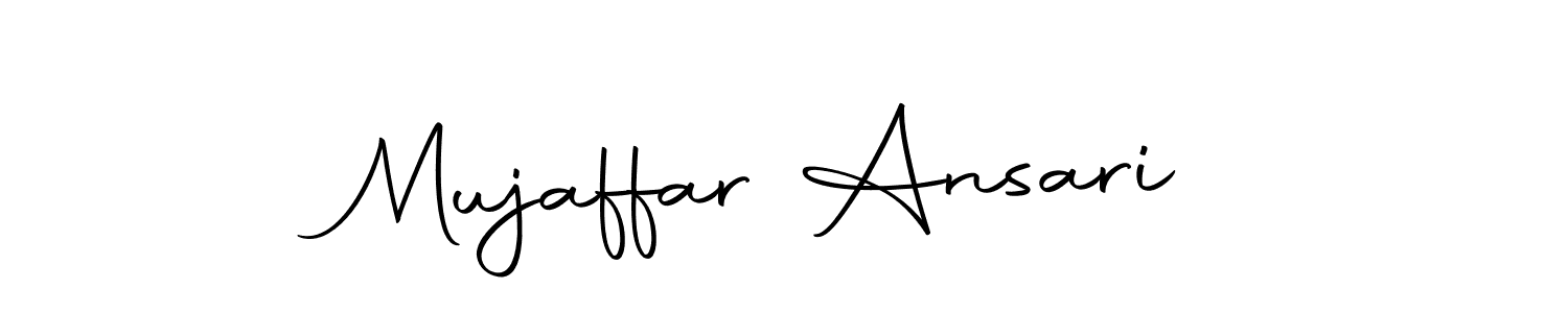 How to make Mujaffar Ansari name signature. Use Autography-DOLnW style for creating short signs online. This is the latest handwritten sign. Mujaffar Ansari signature style 10 images and pictures png