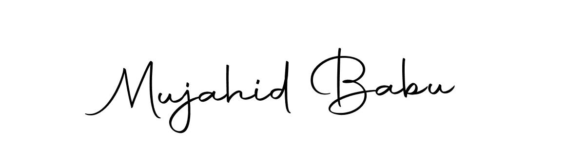 Design your own signature with our free online signature maker. With this signature software, you can create a handwritten (Autography-DOLnW) signature for name Mujahid Babu. Mujahid Babu signature style 10 images and pictures png