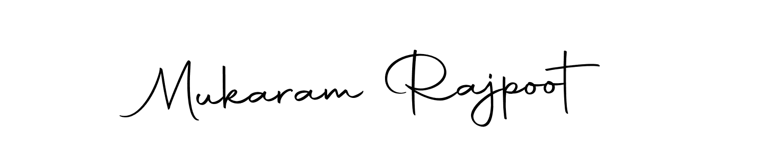 How to make Mukaram Rajpoot name signature. Use Autography-DOLnW style for creating short signs online. This is the latest handwritten sign. Mukaram Rajpoot signature style 10 images and pictures png
