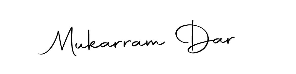 Design your own signature with our free online signature maker. With this signature software, you can create a handwritten (Autography-DOLnW) signature for name Mukarram Dar. Mukarram Dar signature style 10 images and pictures png