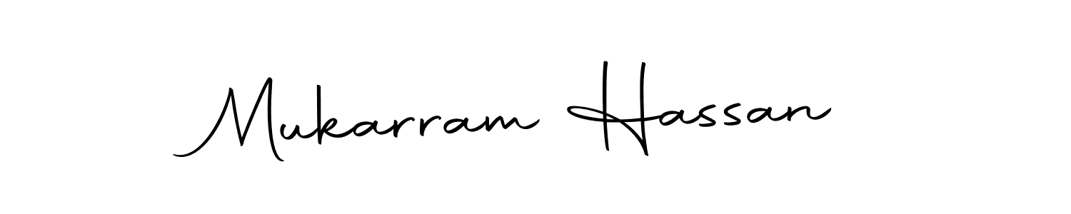 Design your own signature with our free online signature maker. With this signature software, you can create a handwritten (Autography-DOLnW) signature for name Mukarram Hassan. Mukarram Hassan signature style 10 images and pictures png