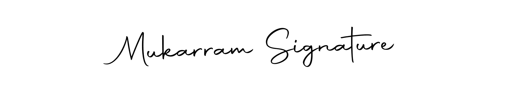 Make a short Mukarram Signature signature style. Manage your documents anywhere anytime using Autography-DOLnW. Create and add eSignatures, submit forms, share and send files easily. Mukarram Signature signature style 10 images and pictures png