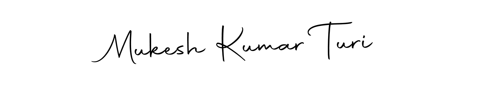 How to make Mukesh Kumar Turi name signature. Use Autography-DOLnW style for creating short signs online. This is the latest handwritten sign. Mukesh Kumar Turi signature style 10 images and pictures png