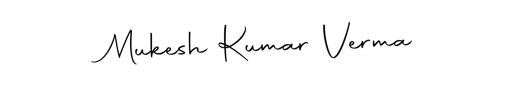 Create a beautiful signature design for name Mukesh Kumar Verma. With this signature (Autography-DOLnW) fonts, you can make a handwritten signature for free. Mukesh Kumar Verma signature style 10 images and pictures png
