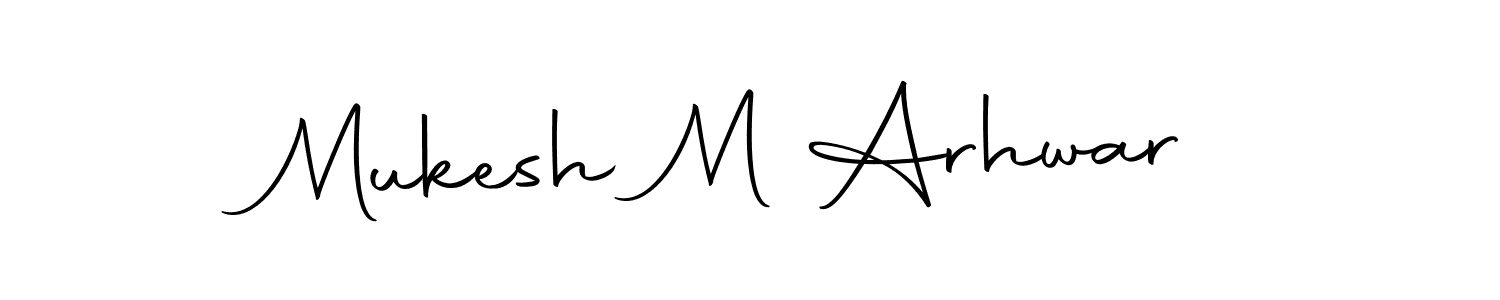 if you are searching for the best signature style for your name Mukesh M Arhwar. so please give up your signature search. here we have designed multiple signature styles  using Autography-DOLnW. Mukesh M Arhwar signature style 10 images and pictures png