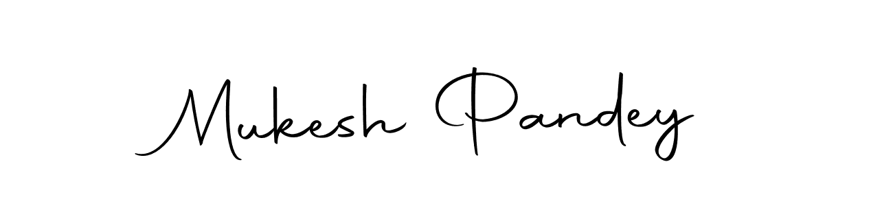 How to make Mukesh Pandey name signature. Use Autography-DOLnW style for creating short signs online. This is the latest handwritten sign. Mukesh Pandey signature style 10 images and pictures png