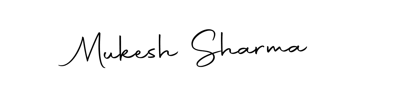 How to make Mukesh Sharma name signature. Use Autography-DOLnW style for creating short signs online. This is the latest handwritten sign. Mukesh Sharma signature style 10 images and pictures png