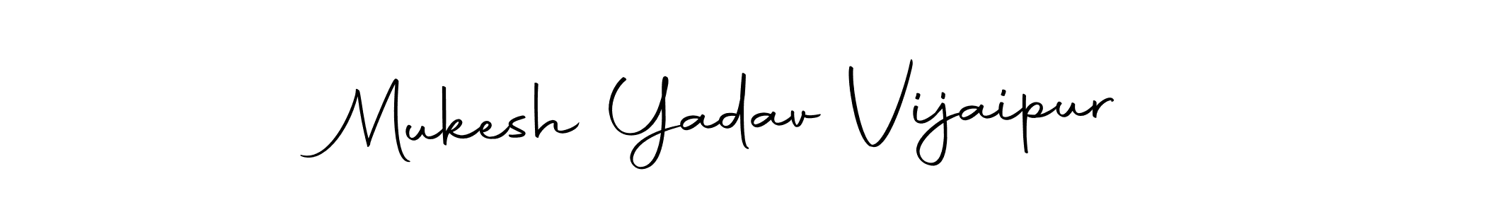 How to make Mukesh Yadav Vijaipur name signature. Use Autography-DOLnW style for creating short signs online. This is the latest handwritten sign. Mukesh Yadav Vijaipur signature style 10 images and pictures png