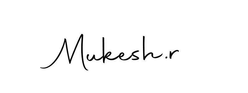 Design your own signature with our free online signature maker. With this signature software, you can create a handwritten (Autography-DOLnW) signature for name Mukesh.r. Mukesh.r signature style 10 images and pictures png