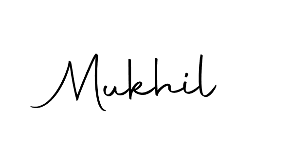 Make a beautiful signature design for name Mukhil. With this signature (Autography-DOLnW) style, you can create a handwritten signature for free. Mukhil signature style 10 images and pictures png