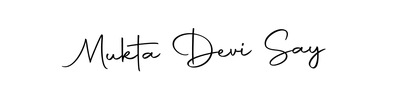 Create a beautiful signature design for name Mukta Devi Say. With this signature (Autography-DOLnW) fonts, you can make a handwritten signature for free. Mukta Devi Say signature style 10 images and pictures png