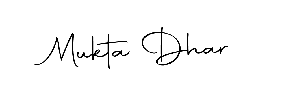 Here are the top 10 professional signature styles for the name Mukta Dhar. These are the best autograph styles you can use for your name. Mukta Dhar signature style 10 images and pictures png