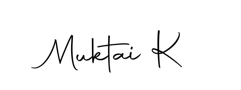 if you are searching for the best signature style for your name Muktai K. so please give up your signature search. here we have designed multiple signature styles  using Autography-DOLnW. Muktai K signature style 10 images and pictures png