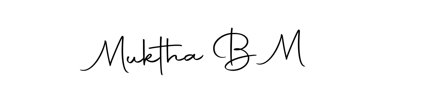 Make a beautiful signature design for name Muktha B M ♡. With this signature (Autography-DOLnW) style, you can create a handwritten signature for free. Muktha B M ♡ signature style 10 images and pictures png