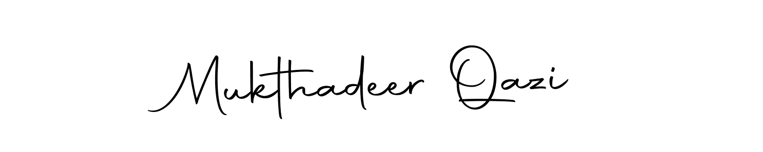 It looks lik you need a new signature style for name Mukthadeer Qazi. Design unique handwritten (Autography-DOLnW) signature with our free signature maker in just a few clicks. Mukthadeer Qazi signature style 10 images and pictures png