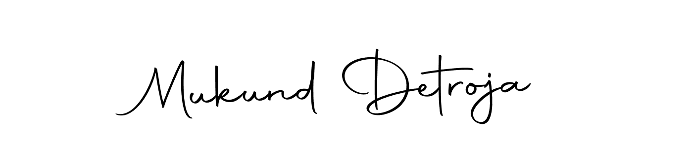 Create a beautiful signature design for name Mukund Detroja. With this signature (Autography-DOLnW) fonts, you can make a handwritten signature for free. Mukund Detroja signature style 10 images and pictures png