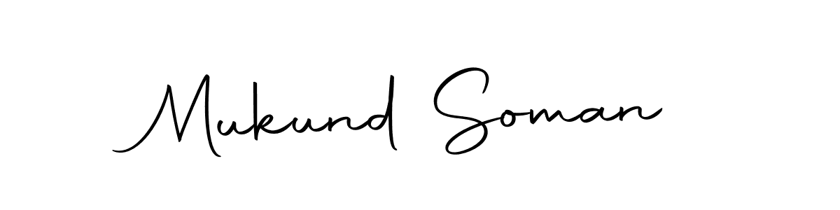 Also we have Mukund Soman name is the best signature style. Create professional handwritten signature collection using Autography-DOLnW autograph style. Mukund Soman signature style 10 images and pictures png