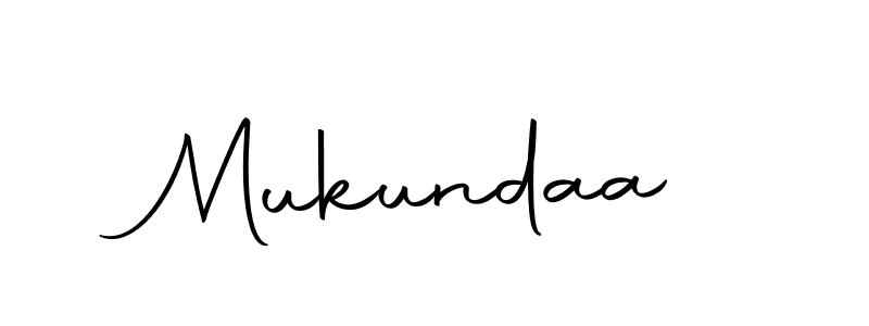 Make a beautiful signature design for name Mukundaa. With this signature (Autography-DOLnW) style, you can create a handwritten signature for free. Mukundaa signature style 10 images and pictures png