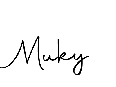 Muky stylish signature style. Best Handwritten Sign (Autography-DOLnW) for my name. Handwritten Signature Collection Ideas for my name Muky. Muky signature style 10 images and pictures png