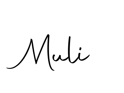 Make a beautiful signature design for name Muli. With this signature (Autography-DOLnW) style, you can create a handwritten signature for free. Muli signature style 10 images and pictures png