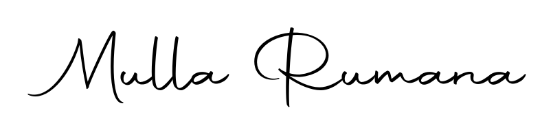 Get an exclusive digital autograph for Mulla Rumana. The Autography-DOLnW typeface captures the charm of real penmanship on paper. Mulla Rumana signature style 10 images and pictures png