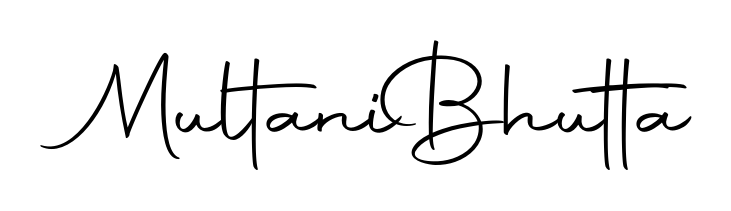 A modern signature idea for name Multani  Bhutta using Autography-DOLnW font. Clean strokes and elegant curves make it stand out instantly. Multani  Bhutta signature style 10 images and pictures png