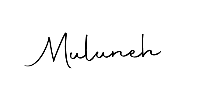 Design your own signature with our free online signature maker. With this signature software, you can create a handwritten (Autography-DOLnW) signature for name Muluneh. Muluneh signature style 10 images and pictures png