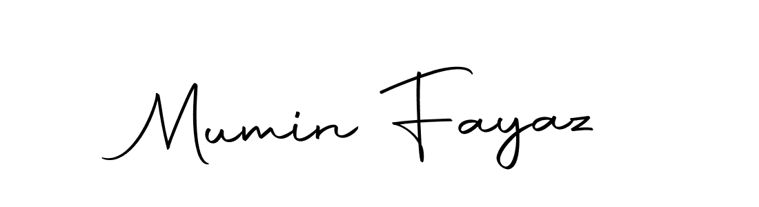 How to make Mumin Fayaz name signature. Use Autography-DOLnW style for creating short signs online. This is the latest handwritten sign. Mumin Fayaz signature style 10 images and pictures png