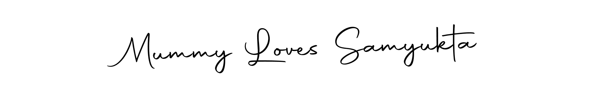 Mummy Loves Samyukta stylish signature style. Best Handwritten Sign (Autography-DOLnW) for my name. Handwritten Signature Collection Ideas for my name Mummy Loves Samyukta. Mummy Loves Samyukta signature style 10 images and pictures png