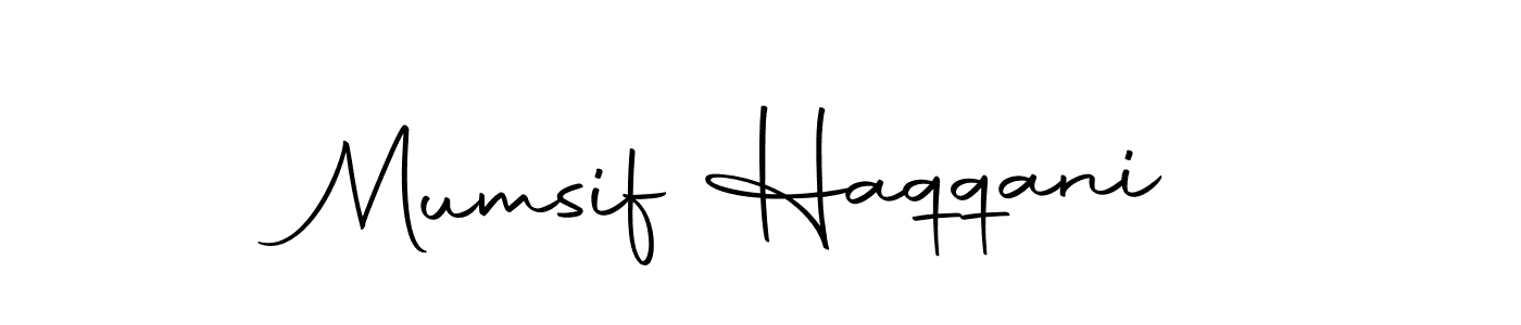 Create a beautiful signature design for name Mumsif Haqqani. With this signature (Autography-DOLnW) fonts, you can make a handwritten signature for free. Mumsif Haqqani signature style 10 images and pictures png