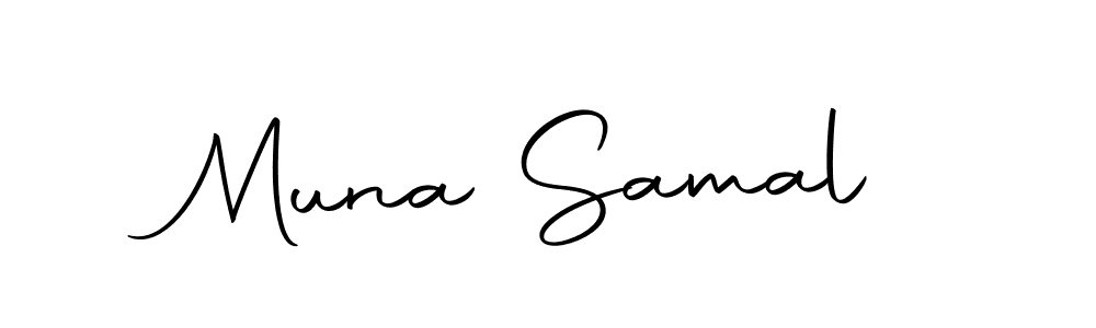 Muna Samal stylish signature style. Best Handwritten Sign (Autography-DOLnW) for my name. Handwritten Signature Collection Ideas for my name Muna Samal. Muna Samal signature style 10 images and pictures png