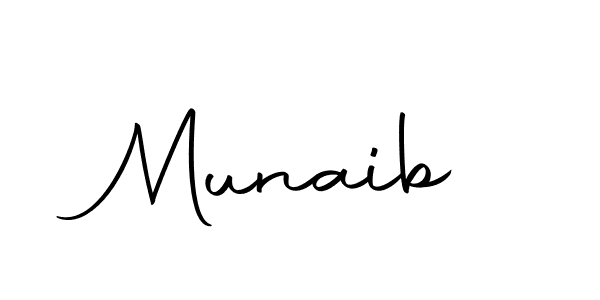 Use a signature maker to create a handwritten signature online. With this signature software, you can design (Autography-DOLnW) your own signature for name Munaib. Munaib signature style 10 images and pictures png