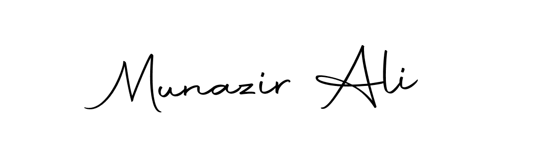 How to make Munazir Ali name signature. Use Autography-DOLnW style for creating short signs online. This is the latest handwritten sign. Munazir Ali signature style 10 images and pictures png