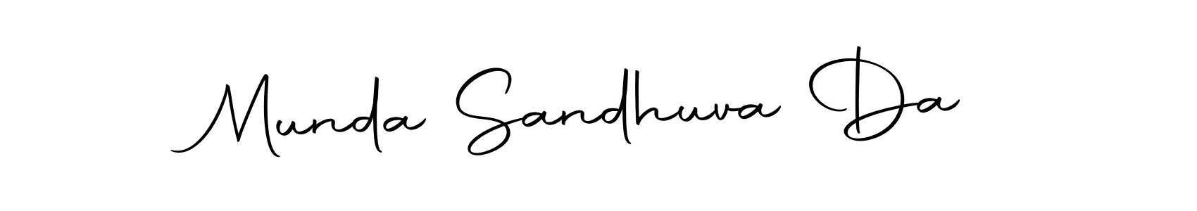 How to make Munda Sandhuva Da name signature. Use Autography-DOLnW style for creating short signs online. This is the latest handwritten sign. Munda Sandhuva Da signature style 10 images and pictures png