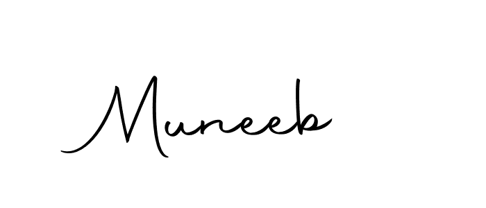 Create a beautiful signature design for name Muneeb . With this signature (Autography-DOLnW) fonts, you can make a handwritten signature for free. Muneeb  signature style 10 images and pictures png