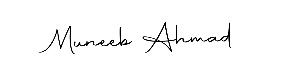 How to make Muneeb Ahmad signature? Autography-DOLnW is a professional autograph style. Create handwritten signature for Muneeb Ahmad name. Muneeb Ahmad signature style 10 images and pictures png