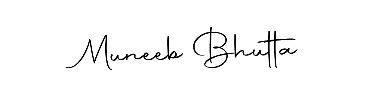 Use a signature maker to create a handwritten signature online. With this signature software, you can design (Autography-DOLnW) your own signature for name Muneeb Bhutta. Muneeb Bhutta signature style 10 images and pictures png