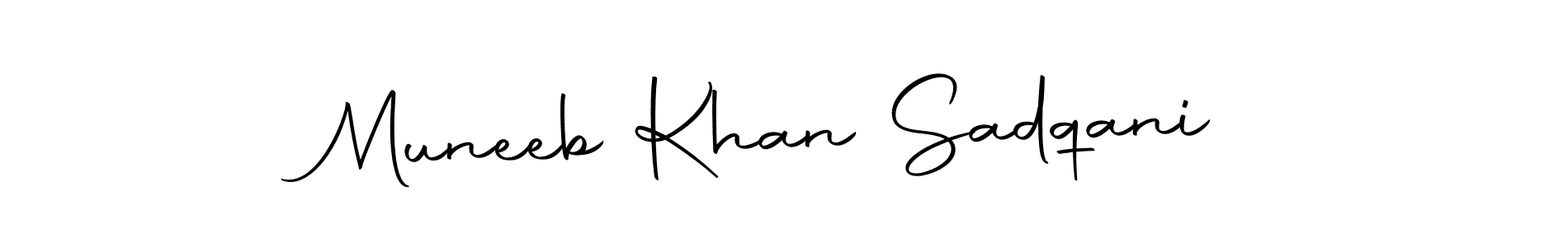 You can use this online signature creator to create a handwritten signature for the name Muneeb Khan Sadqani. This is the best online autograph maker. Muneeb Khan Sadqani signature style 10 images and pictures png