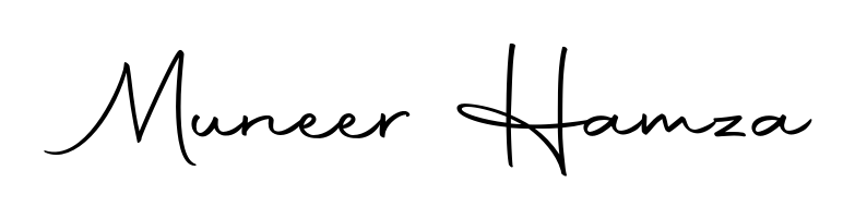Discover how Muneer Hamza looks in an executive cursive font (Autography-DOLnW). Perfect for legal documents, invoices, and certificates. Muneer Hamza signature style 10 images and pictures png