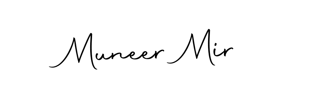 Create a beautiful signature design for name Muneer Mir. With this signature (Autography-DOLnW) fonts, you can make a handwritten signature for free. Muneer Mir signature style 10 images and pictures png