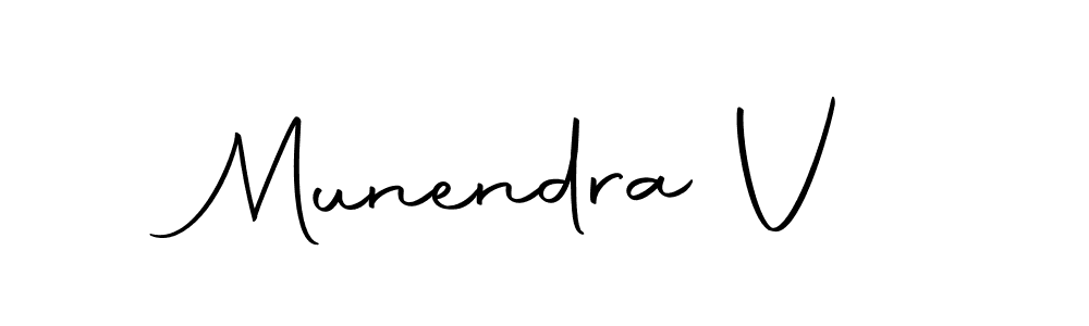 Make a beautiful signature design for name Munendra V. With this signature (Autography-DOLnW) style, you can create a handwritten signature for free. Munendra V signature style 10 images and pictures png