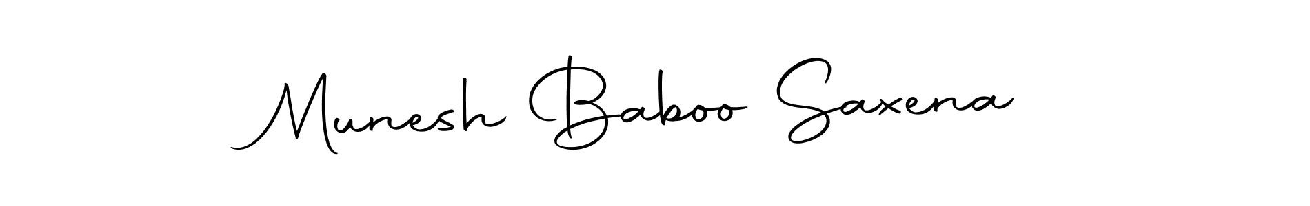 The best way (Autography-DOLnW) to make a short signature is to pick only two or three words in your name. The name Munesh Baboo Saxena include a total of six letters. For converting this name. Munesh Baboo Saxena signature style 10 images and pictures png