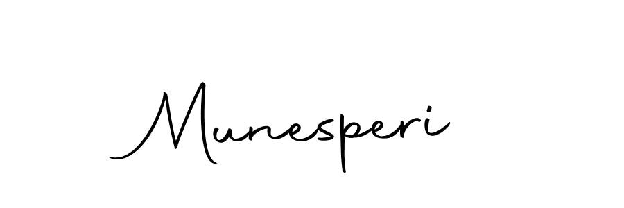 Design your own signature with our free online signature maker. With this signature software, you can create a handwritten (Autography-DOLnW) signature for name Munesperi. Munesperi signature style 10 images and pictures png