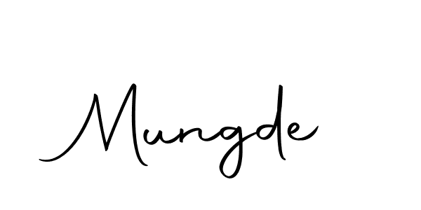 Make a beautiful signature design for name Mungde. With this signature (Autography-DOLnW) style, you can create a handwritten signature for free. Mungde signature style 10 images and pictures png