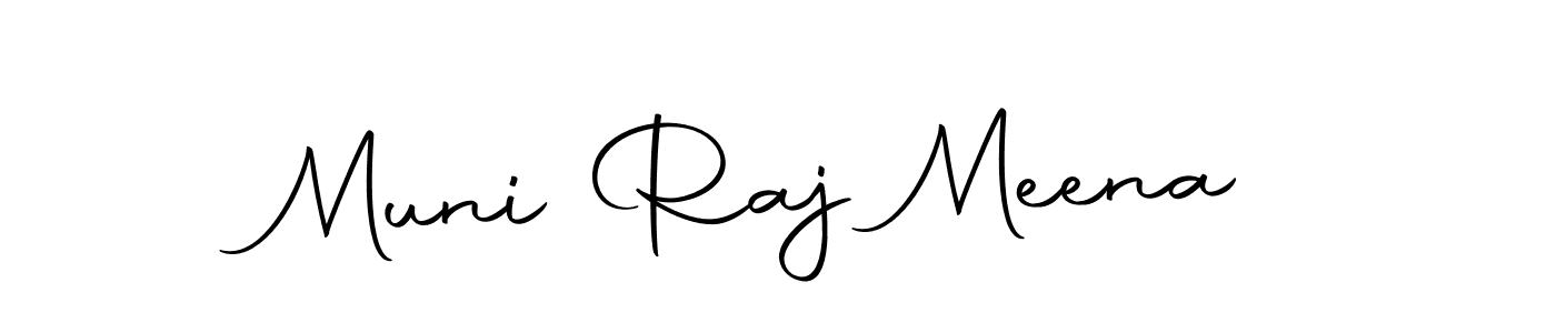 How to make Muni Raj Meena name signature. Use Autography-DOLnW style for creating short signs online. This is the latest handwritten sign. Muni Raj Meena signature style 10 images and pictures png