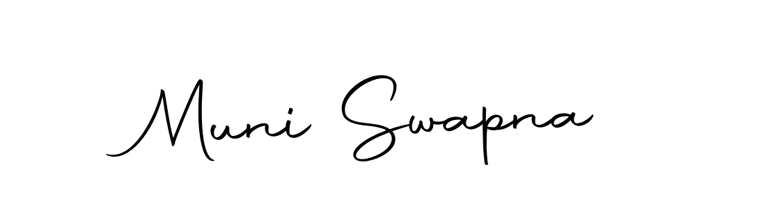 Use a signature maker to create a handwritten signature online. With this signature software, you can design (Autography-DOLnW) your own signature for name Muni Swapna. Muni Swapna signature style 10 images and pictures png