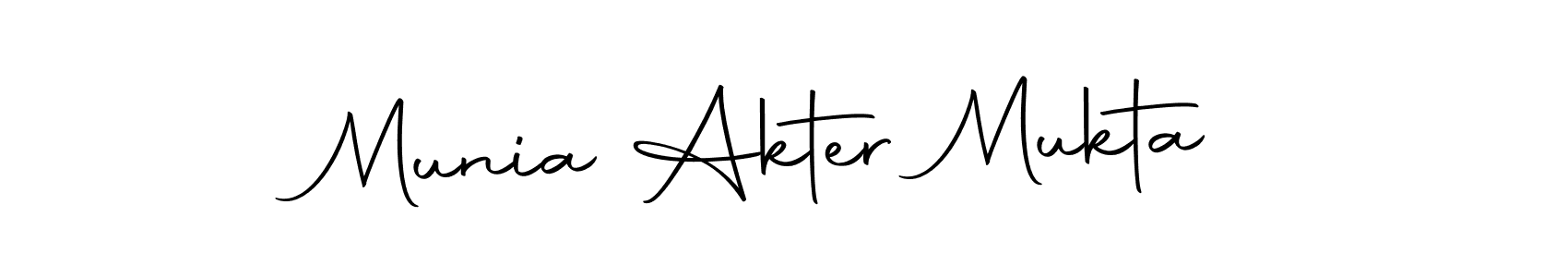 How to make Munia Akter Mukta signature? Autography-DOLnW is a professional autograph style. Create handwritten signature for Munia Akter Mukta name. Munia Akter Mukta signature style 10 images and pictures png