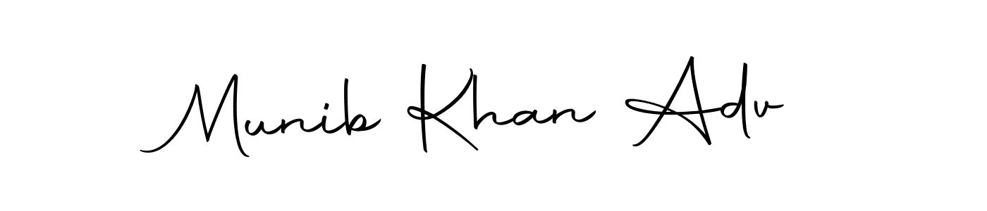 Create a beautiful signature design for name Munib Khan Adv. With this signature (Autography-DOLnW) fonts, you can make a handwritten signature for free. Munib Khan Adv signature style 10 images and pictures png