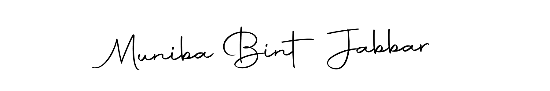 Create a beautiful signature design for name Muniba Bint Jabbar. With this signature (Autography-DOLnW) fonts, you can make a handwritten signature for free. Muniba Bint Jabbar signature style 10 images and pictures png