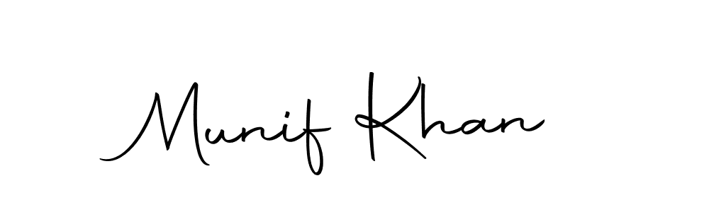 You should practise on your own different ways (Autography-DOLnW) to write your name (Munif Khan) in signature. don't let someone else do it for you. Munif Khan signature style 10 images and pictures png